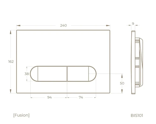 Клавиша смыва Knotlor Fusion BIS101C цвет Хром