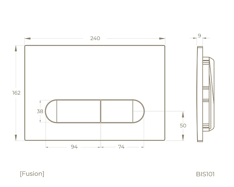 Клавиша смыва Knotlor Fusion BIS101C цвет Хром