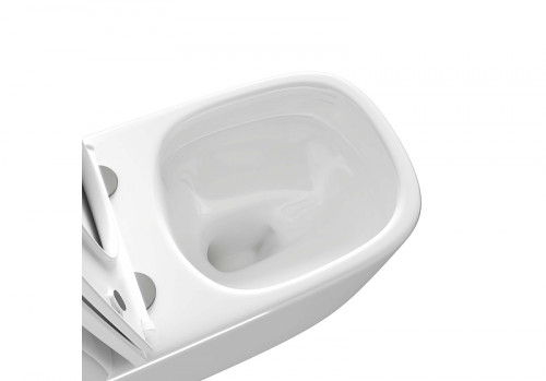 Унитаз компакт Aquatek Optima Plus Square AQ4451-00 цвет Белый с бачком и сиденьем Микролифт