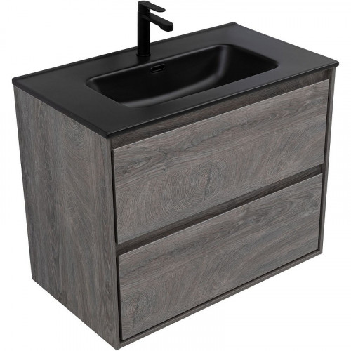 Тумба под раковину Aquanet Милан 80 336374 подвесная Дуб рошелье МДФ / ЛДСП