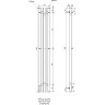 Электрический полотенцесушитель Point Фрея PN20722W П2 140x1200 диммер слева Белый