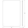 Зеркало Defesto Opti 80x120 DF 2820S с подсветкой 38W-3000К/Сенсорный выключатель/Теплый белый свет