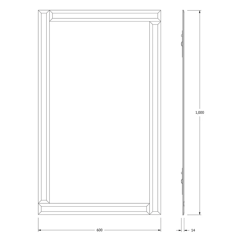 Зеркало Evoform Style 100x60 BY 0819 с зеркальным обрамлением - цвет Бронза стекло