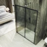 Душевая дверь Maybah Glass MGD-1280-6 1200x1950 раздвижная профиль Черный стекло сатиновое