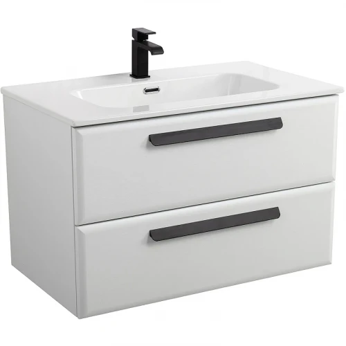 Тумба под раковину Cezares Eco-Cer-N 80 ECO-CER-N-800-2C-SO-BO подвесная Bianco Opaco без ручек МДФ / ЛДСП