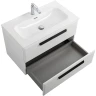 Тумба под раковину Cezares Eco-Cer-N 80 ECO-CER-N-800-2C-SO-BO подвесная Bianco Opaco без ручек МДФ / ЛДСП