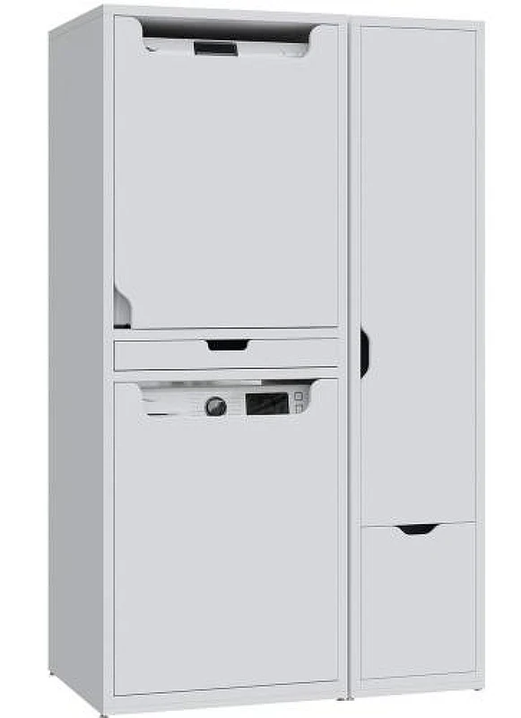 Шкаф пенал Creavit 72 CM2070.01.BB над стиральной машиной цвет Белый