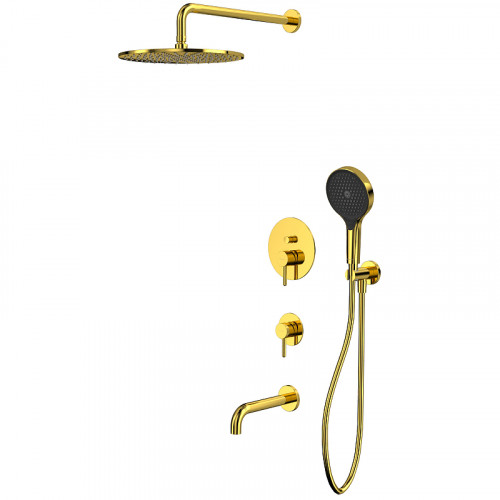 Душевая система Whitecross Y gold YSET07TOPGL Золото латунь встраиваемый
