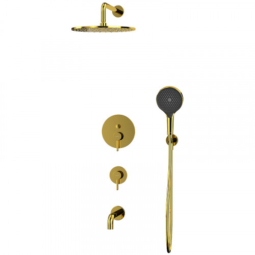 Душевая система Whitecross Y gold YSET07TOPGL Золото латунь встраиваемый