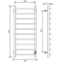 Электрический полотенцесушитель Comfysan Scola EC-10 100x40 016715 Хром