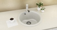 Кухонная мойка Ulgran Classic U-102-309 Темно-серая искусственный камень (литьевой мрамор) встраиваемый