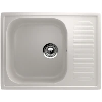Кухонная мойка Ulgran Classic U-202-331 Белая искусственный камень (литьевой мрамор) встраиваемый