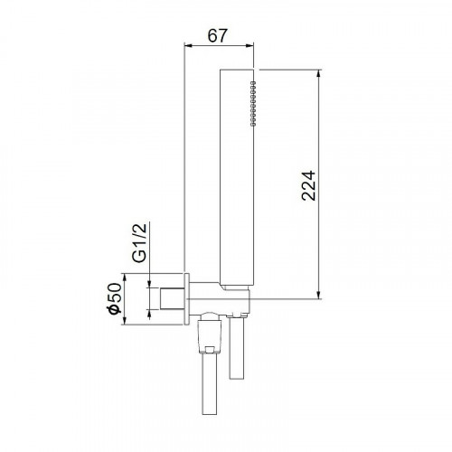 Душевой гарнитур Webert Shower Set AC1046010 Золото глянцевое латунь на стену
