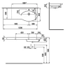 Мебельная раковина Laufen Palace New 120 L 8.1670.6.000.104.1 Белая