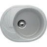 Кухонная мойка Ulgran Classic U-403-310 Серая искусственный камень (литьевой мрамор) встраиваемый