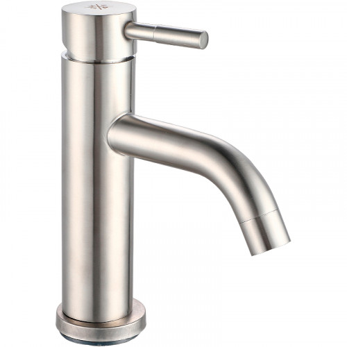 Смеситель для раковины Ростовская Мануфактура Сантехники SUS128-001F Нержавеющая сталь