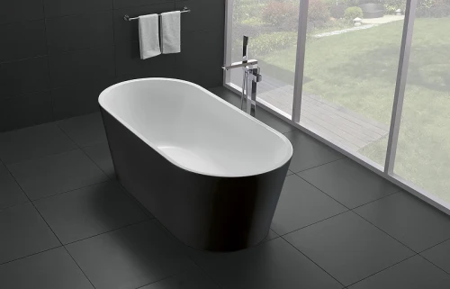 Акриловая ванна BelBagno 170x80 BB71-1700-NERO-W0 Черная Белая без гидромассажа
