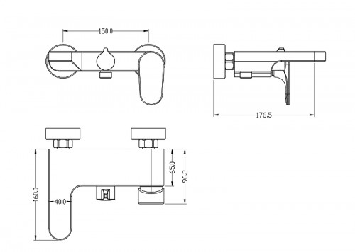 Смеситель для ванны Boheme Spectre 453-MG цвет Золото матовое