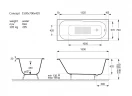 Чугунная ванна Vinsent Veron Concept 150x70 VCO1507042-AS цвет Белый с антискользящим покрытием