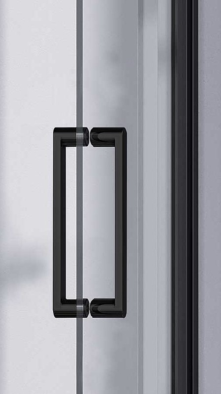 Душевая дверь Vincea Como-N 160 VDS-4CN160CLB профиль Черный стекло прозрачное