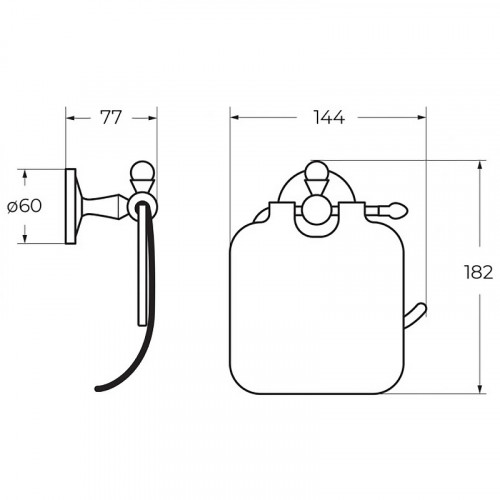 Держатель туалетной бумаги Art&amp;Max Antic AM-E-2683AL с крышкой Хром