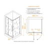 Душевой уголок RGW Classic CL-035B 90x90 350903599-14 профиль Черный матовый стекло прозрачное