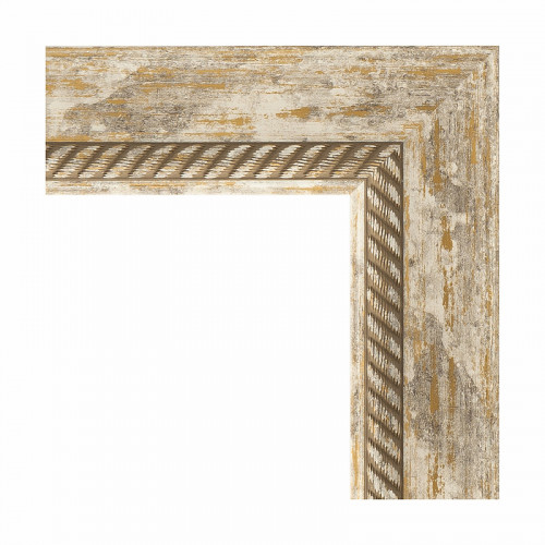 Зеркало Evoform Exclusive 83х53 BY 3407 с фацетом в багетной раме - Прованс с плетением 70 мм стекло