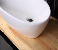 Раковина-чаша CeramaLux 59 7472B Белая фаянс накладная
