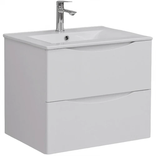 Тумба с раковиной Bond Wave 60 T01600-S05W подвесная Белая глянцевая МДФ / ЛДСП