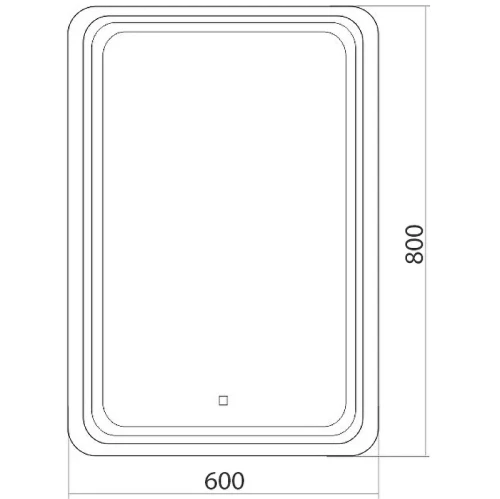 Зеркало Silver Mirrors Мальта 60 LED-00002353 с подсветкой с сенсорным выключателем и диммером стекло