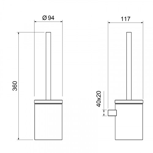 Ершик для унитаза Timo Luiro 18661/00 цвет Хром