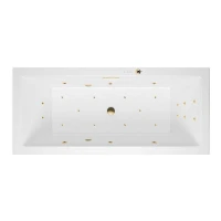 Акриловая ванна Excellent Heaven Slim 170x75 WAEX.HEV17S.ULTRA.GL цвет Белый с гидромассажем форсунки Золото