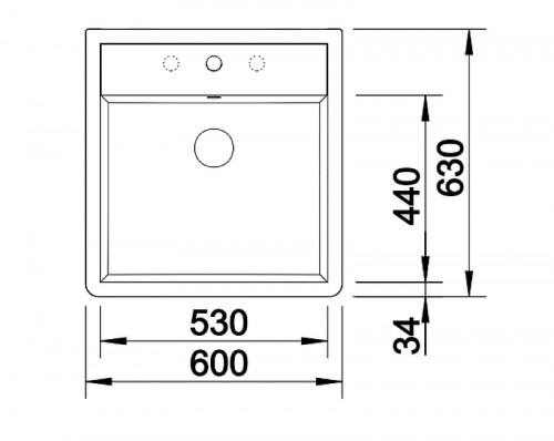 Кухонная мойка Blanco Panor 60 514501 Белая керамика встраиваемый