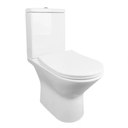 Унитаз компакт Azario Fretta AZ-1223 цвет Белый с бачком и сиденьем Микролифт