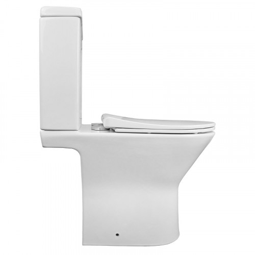 Унитаз компакт Azario Fretta AZ-1223 цвет Белый с бачком и сиденьем Микролифт