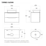 Тумба с раковиной Bond Cube 80 T09807-S65490 подвесная цвет Темно-серый