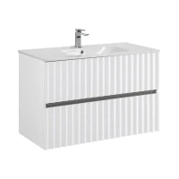 Тумба под раковину Art&Max Elegant 100 AM-ELEGANT-1000-2C-SO-BM-LED подвесная цвет Белый матовый