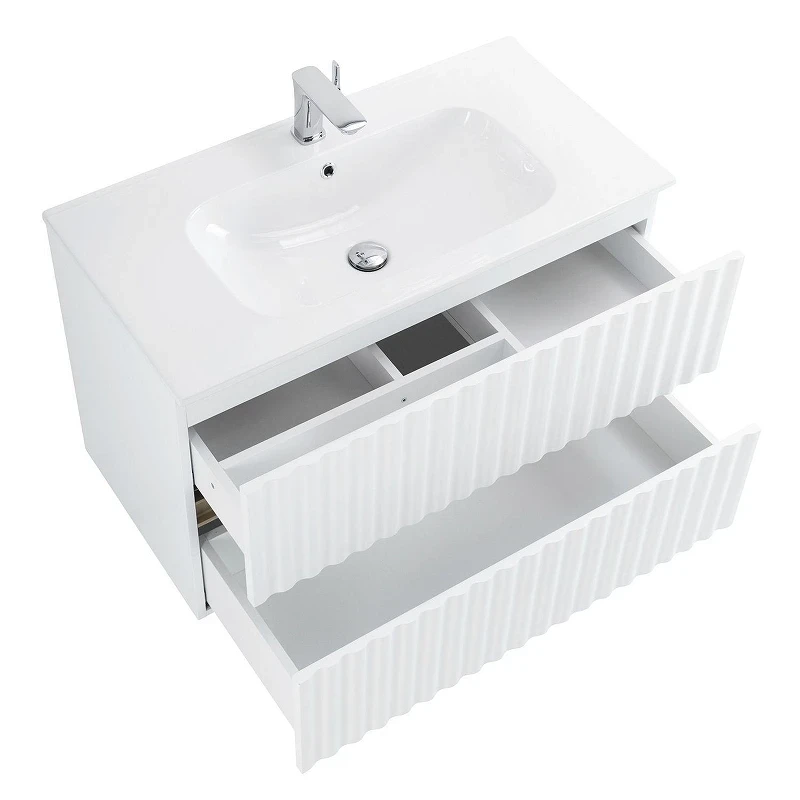 Тумба под раковину Art&Max Elegant 100 AM-ELEGANT-1000-2C-SO-BM-LED подвесная цвет Белый матовый