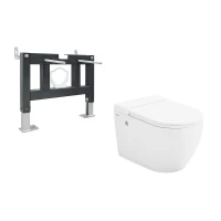 Комплект унитаза с инсталляцией Abber Bequem AC1108P-AC0101P цвет Белый с сиденьем Микролифт