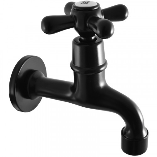 Кран для одного типа воды Rav Slezak Morava retro MK193CMAT Черный матовый латунь на стену