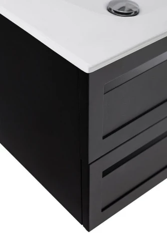 Тумба под раковину Art&Max Platino 60 AM-Platino-600-2C-SO-NM-Cer подвесная цвет Черный матовый