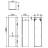 Шкаф пенал Caprigo Forte 35 L 36150L-SF027 подвесной Белый матовый МДФ / ЛДСП