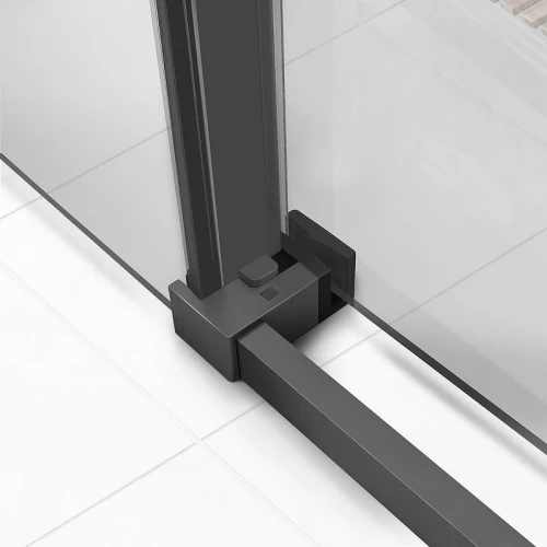 Душевой уголок Vincea Slim Soft 120x100 VSR-1SS1012CLGM профиль Вороненая сталь стекло прозрачное