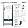 Унитаз с инсталляцией Iddis Basic BASBI02i73 с сиденьем Микролифт и Черной матовой клавишей смыва