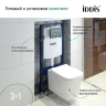 Унитаз с инсталляцией Iddis Basic BASBI02i73 с сиденьем Микролифт и Черной матовой клавишей смыва