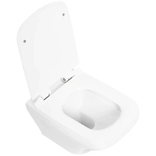 Унитаз BelBagno Sela BB3201CHR/BB3201SC подвесной Белый с сиденьем Микролифт фаянс подвесной
