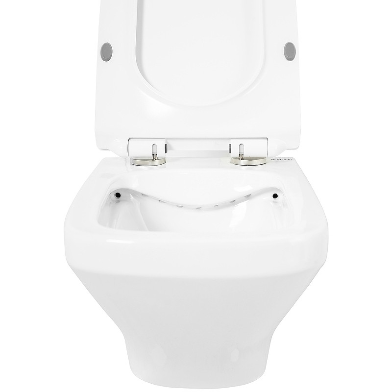 Унитаз BelBagno Sela BB3201CHR/BB3201SC подвесной Белый с сиденьем Микролифт фаянс подвесной