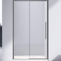 Душевая дверь Vincea Slim-N 140 VDS-4SN140CLGM профиль Вороненая сталь стекло прозрачное