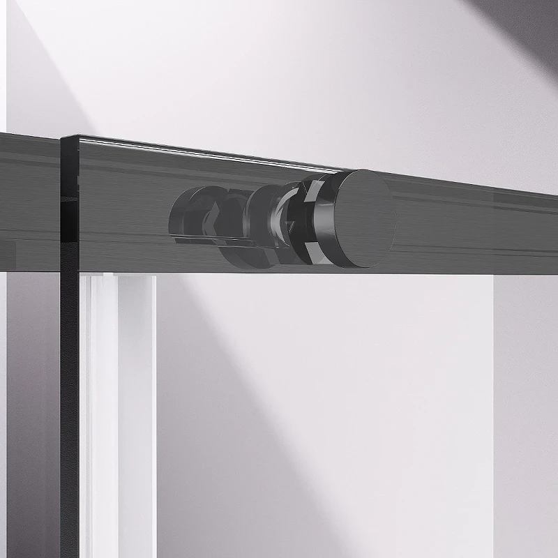 Душевая дверь Vincea Slim-N 140 VDS-4SN140CLGM профиль Вороненая сталь стекло прозрачное