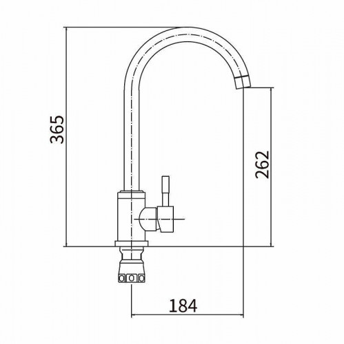 Смеситель для кухни Fashun A54009-A цвет Сатин